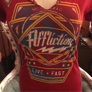 Womens affliction graphic T-shirt